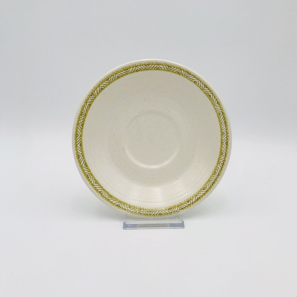 Franciscan Earthenware Hacienda Green Saucer Vintage 1970s Logo Design